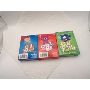 Toysmith‎ Old Maid Crazy 8s Go Fish Playing Cards Set Games Sealed